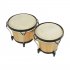 Wooden African Bongos Drum Percussion Musical Instruments Early Learning Educational Toys  Wood color