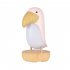 Wooden Bird Night Light Usb Charging Stepless Dimming Led Table Lamp With Bluetooth compatible Speaker pink Regular