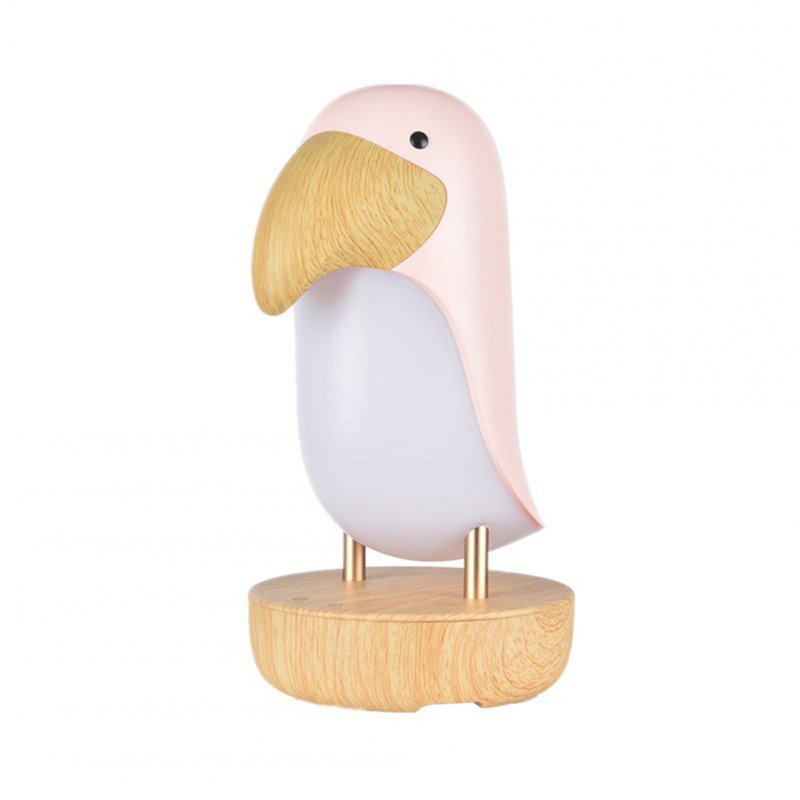 Wooden Bird Night Light USB Charging Stepless Dimming LED Table Lamp