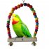 Wooden Bird Parrot Swing Toys Chew Toys for Parakeet Cockatiel Lovebird  Multicolor