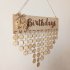 Wooden Calendar Birthdays Round Printed Lowercase Wall Calendar Sign Special Dates Reminder Board Home Hanging Decor Gift