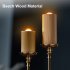 Wooden Candle Light Usb Rechargeable Air Blowing Candle Lamp Led Night Light for Home Bedroom Decoration high style