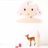Wooden Cartoon Girl Shape Coat Hanger for Kids Room Storage Decoration Pink 25X21X0 45CM
