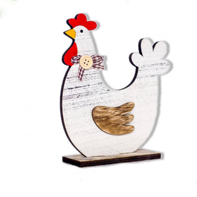 Wooden Chicken Shape Ornaments for Easter Home Desktop Decor Hen type