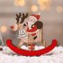 Wooden  Christmas  Ornaments Christmas Snowman Santa Claus Rocking Horse Kindergarten Toys Christmas Trojan  Small Snowman 