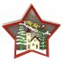 Wooden Christmas  Ornaments Five pointed Star With Led Light Table Decoration Crafts JM00910 House