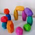 Wooden Colored Stone Building Block Educational Toy Stacking Game Toy color stone 18A