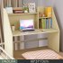Wooden Computer Table with Large Capacity Storage Function for Student Bed Study Pink
