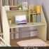 Wooden Computer Table with Large Capacity Storage Function for Student Bed Study Pink