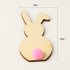 Wooden Cute Rabbit Shape DIY Easter Ornaments Kids Room Decoration Photography Props JM01170 black