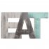 Wooden EAT Letters Wall Mounted Decorative Signs Hanging Pendant As shown EAT