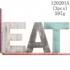 Wooden EAT Letters Wall Mounted Decorative Signs Hanging Pendant As shown_EAT