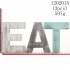 Wooden EAT Letters Wall Mounted Decorative Signs Hanging Pendant As shown EAT