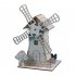 Wooden Electric Windmill House Handmade Material Set Creative Assembled Science Education Jigsaw Model As shown