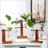 Wooden  Frame Glass Hydroponic  Vase Home  Bonsai Flower Plant Flower  Pot Tabletop  Decor Large