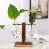 Wooden  Frame Glass Hydroponic  Vase Home  Bonsai Flower Plant Flower  Pot Tabletop  Decor Large