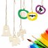 Wooden Halloween Ornaments Hollow Hanging Pendant for Home Art Crafts JM02008