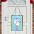 Wooden Happy Easter Chick Rabbit Crucifix Pattern Plaque for Door Hanging Decoration Craft JM01140