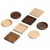 Wooden Heat Insulation Placemat Tea Coasters Cup Holder Mat Pads for Coffee Drinks  Black walnut square