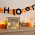 Wooden Hollow Hanging Pendant Pumpkin Haunted House LED Lights 3D Halloween Party Decoration Crafts JM01500