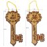 Wooden Islamic Home Decoration Hanging Crafts Key Shape Delicate Ornament JM01837