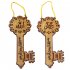 Wooden Islamic Home Decoration Hanging Crafts Key Shape Delicate Ornament JM01837