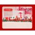 Wooden Little Train Shape Craft Decoration for Christmas 5  joints green