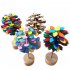 Wooden  Magic Wand Stress Relief Toy Rotating Lollipop Creative Art Colored leaves