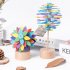 Wooden  Magic Wand Stress Relief Toy Rotating Lollipop Creative Art Colored leaves
