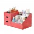 Wooden Makeup Cosmetic Organizer Desktop Storage Box Rack 27 5 17  13 5cm blue