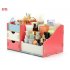 Wooden Makeup Cosmetic Organizer Desktop Storage Box Rack 27 5 17  13 5cm Camellia