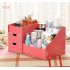 Wooden Makeup Cosmetic Organizer Desktop Storage Box Rack 27 5 17  13 5cm Camellia