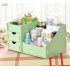 Wooden Makeup Cosmetic Organizer Desktop Storage Box Rack 27 5 17  13 5cm Camellia