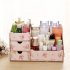 Wooden Makeup Cosmetic Organizer Desktop Storage Box Rack 27 5 17  13 5cm Camellia