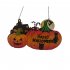 Wooden  Pendant Halloween Pumpkin Skull Spider Bat Party Scene Decorative Ornaments No  2 18 11CM