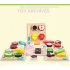 Wooden  Plane Cutting Borad For Vegetables Fruits Magic Sticker Early Education 3d  Puzzle Beads Play House Toy Shiitake Mushroom