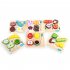 Wooden  Plane Cutting Borad For Vegetables Fruits Magic Sticker Early Education 3d  Puzzle Beads Play House Toy Cake