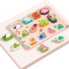 Wooden Puzzles For Toddlers 0-3 Years Old Wooden Peg Animal Traffic Shape Jigsaw Puzzles Early Educational Toys