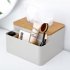 Wooden Rectangle Napkin Organizer Tissue Holder for Hotel Home Table Remote Control Storage Box  apricot