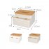 Wooden Rectangle Napkin Organizer Tissue Holder for Hotel Home Table Remote Control Storage Box  apricot