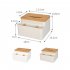Wooden Rectangle Napkin Organizer Tissue Holder for Hotel Home Table Remote Control Storage Box  apricot