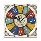 Wooden Square Wall Clocks Silent Non-ticking Battery Powered For Home Kitchen Living Room Office Decor CQ240-12