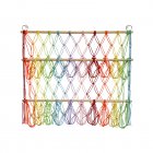 Wooden Stuffed Toy Net Hammock Hanging Toy Organizer Mounting Height Adjustable For Nursery Play Room Bedroom Kid's Room colorful