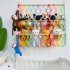 Wooden Stuffed Toy Net Hammock Hanging Toy Organizer Mounting Height Adjustable For Nursery Play Room Bedroom Kid s Room colorful
