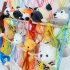 Wooden Stuffed Toy Net Hammock Hanging Toy Organizer Mounting Height Adjustable For Nursery Play Room Bedroom Kid s Room colorful