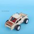 Wooden Voice activated  Car  Diy  Kit Scientific Experiment Toys Child Educational Props As shown