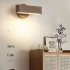 Wooden Wall Lamp Rotatable Wall Lights Vintage Wood Texture Wall Sconce 3 Color LED Lighting Reading Light Wall Sconce Lamp For Porch Stair Corridor Bedroom wal