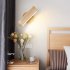 Wooden Wall Lamp Rotatable Wall Lights Vintage Wood Texture Wall Sconce 3 Color LED Lighting Reading Light Wall Sconce Lamp For Porch Stair Corridor Bedroom wal