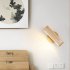 Wooden Wall Lamp Rotatable Wall Lights Vintage Wood Texture Wall Sconce 3 Color LED Lighting Reading Light Wall Sconce Lamp For Porch Stair Corridor Bedroom wal