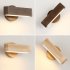 Wooden Wall Lamp Rotatable Wall Lights Vintage Wood Texture Wall Sconce 3 Color LED Lighting Reading Light Wall Sconce Lamp For Porch Stair Corridor Bedroom wal